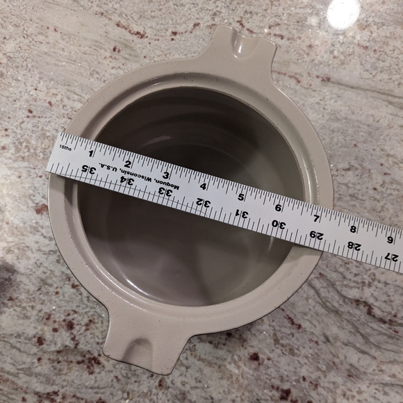 Franciscan Clay Handmade Pot Glazed Handles Large 64 Oz Made in France Black - Picture 3 of 11